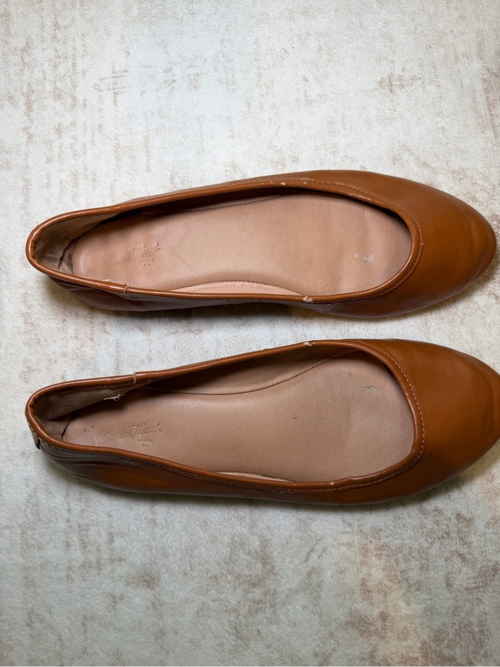 Universal Thread Tan Leather Ballet Flats Women’s 8.5W - Picture 6 of 7